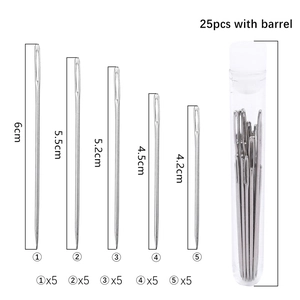 Large Eye Sewing Needles Stainless Steel Hand Sewing Needles With Storage Tube For Embroidery Sewing DIY Handcraft Repair