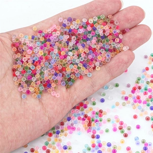 Frosted rainbow seed beads in macaron colors for handmade jewelry DIY projects