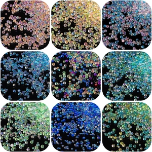 Aurora Glas Micro Perlen Ohne Loch Bunte Bubble Perlen Für DIY Harz Füllung Nagelkunst Zubehör Schmuckherstellung Bedarf