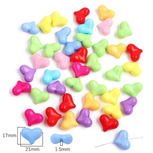 Perline Acriliche Colorate a Forma di Cuore Stella e Faccina per Creazione Gioielli Fai da Te Macaron Smerigliate in Resina Accessori Artigianali