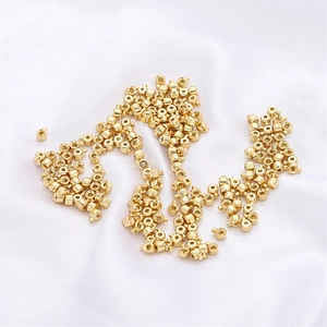 14k gold plated cylinder crimp beads for handmade jewelry wire fixing and finishing