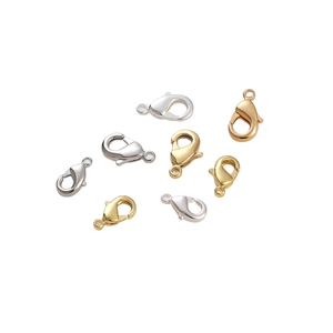 Chiusure a moschettone lucide in oro 14k in varie tonalità metalliche per gioielli fai-da-te