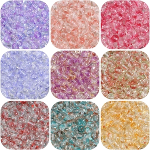 Round Jelly Bubble Bi-color Glass Beads For DIY Jewelry Making Handmade Necklace Bracelet Accessory Artisan Lampwork Spacer Beads