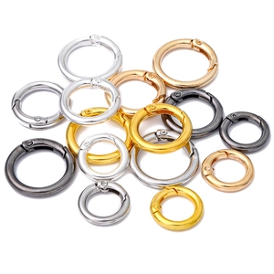 Legering Ronde Veerring Gespen O-Ring Sluiting Voor Sleutelhangers Tassen DIY Sieraden Maken Meerdere Kleuren Maten
