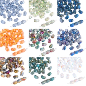 Irregular Twisted Glass Beads Electroplated Crystal Loose Beads For DIY Jewelry Making Bracelet Necklace Women Fashion Craft