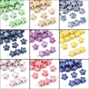 Colorful Star Ceramic Beads For DIY Jewelry Making Glazed Porcelain Star Loose Beads For Bracelet Necklace Handcrafted Accessories