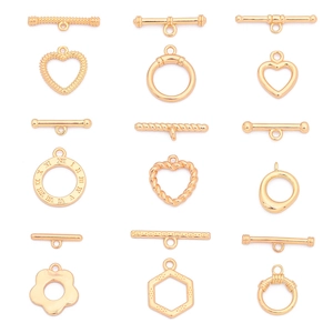 Assorted 18k gold plated OT toggle clasps for DIY jewelry necklaces and bracelets