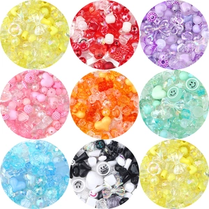 Set perline acriliche barocche con cuori, fiori e stelle per creazioni di gioielli
