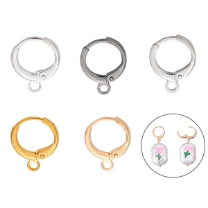 Détail des crochets boucles d'oreilles en cinq finitions pour la création DIY