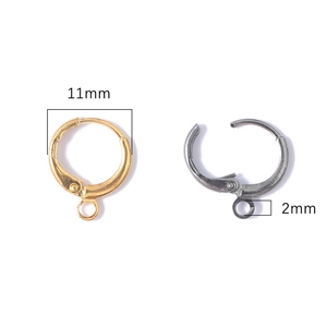 Dormeuses rondes de 11mm en or et bronze pour la création de bijoux DIY artisanaux