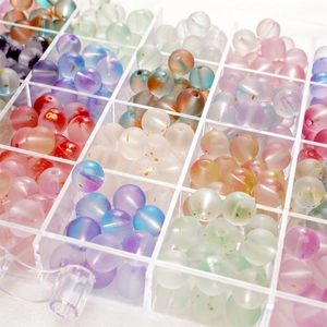 Gematteerde Glazen Ronde Kralen Met Goudpoeder Bubbelontwerp Voor DIY Sieraden Maken Armband Ketting Handgemaakte Accessoires