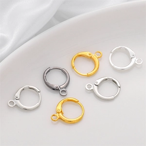 Boucles d'oreilles dormeuses en or argent et noir pour la création de bijoux DIY