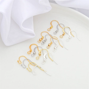 Classic 18K gold plated french earring hooks for DIY jewelry making in gold and silver