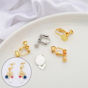 DIY earring converters in gold and silver finish for jewelry making accessory kit