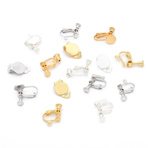 DIY earring converters in gold and silver finish for non-pierced ears handmade jewelry