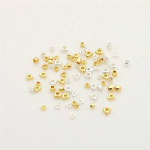 Assorted gold and silver geometric spacer beads for DIY bracelet and necklace jewelry making
