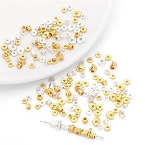 Assortimento di perline distanziatrici placcate oro e argento per gioielli fai da te