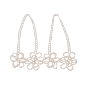 Chaîne de corps en perles raffinée avec motifs floraux et fines bretelles élégantes