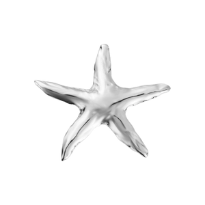 Pendentif étoile de mer argenté poli pour accessoire de style vacances à la plage