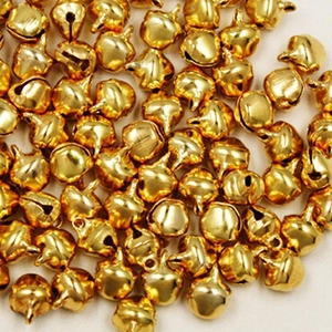 Polished golden duckbill bells for DIY jewelry making and Christmas dance crafts