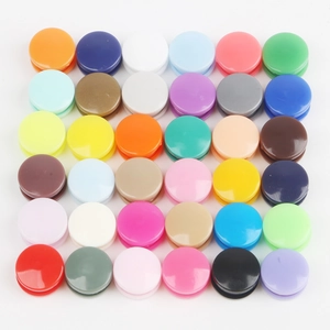 36 Colors resin snaps set for children clothing with organized plastic round buttons