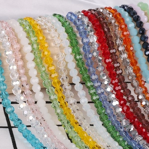 Bunte 6mm facettierte Kristallglasperlen für DIY Schmuckherstellung und Halsketten
