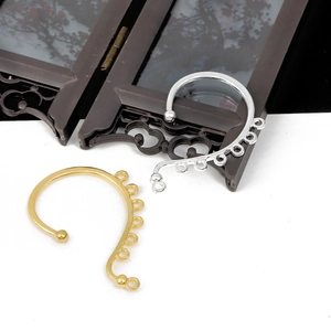 DIY Haarnadel-Zubehör aus Legierung mit 6 Löchern in Gold und Silber für Haarschmuck