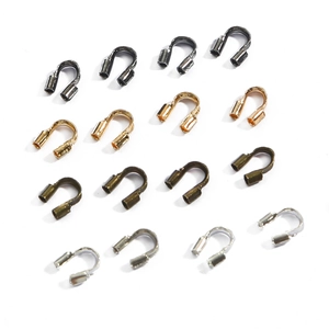 Protège-Fils en Fer en Forme de U Boucles d'Extrémité Fermoirs Fer à Cheval pour la Fabrication de Bijoux DIY Bracelets
