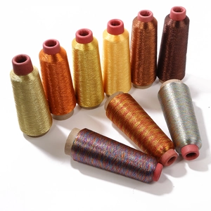 Neuf bobines de fil à broder métallique en or, cuivre et couleurs mélangées pour le DIY