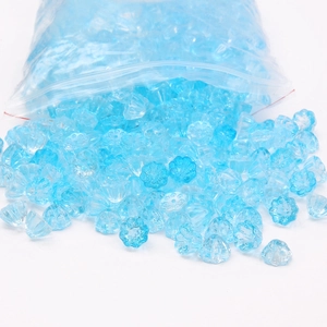 Light blue translucent lotus petal beads for DIY hairpins and traditional jewelry making