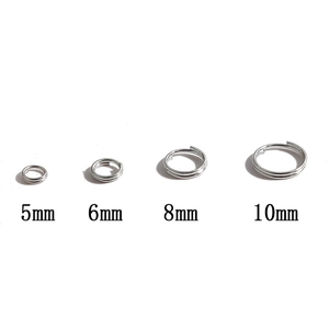 Detailansicht der 5mm bis 10mm DIY Eisen-Doppelspaltringe für Schmuckverbinder
