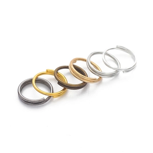 Robuste Doppel-Spaltringe in sechs Metallfarben für DIY-Schmuck und Schlüsselanhänger