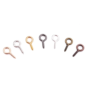 Set mit 7 Ösenschrauben in verschiedenen Metallfarben für DIY-Schmuckherstellungszubehör