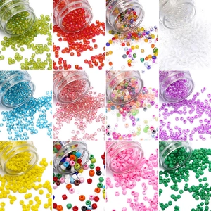 Colorful Glass Seed Beads For DIY Jewelry Making Round Loose Beads Set For Bracelet Necklace Handmade Craft Supplies