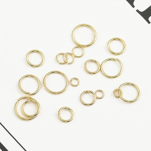 18K Gold Plated Copper Open Jump Rings For DIY Jewelry Making Necklaces Bracelets Earrings Connectors Findings Accessories