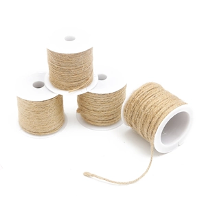 Set di quattro rotoli di spago di juta naturale per fai da te e confezioni regalo