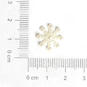 1.5cm cream white ABS pearl snowflake charms for DIY hair accessories and crafts