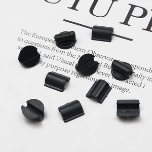 Black plastic connectors and clips for DIY hair accessories and craft ribbon making