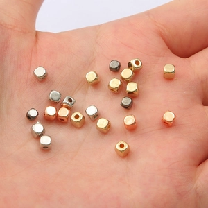 DIY cubic CCB spacer beads in gold silver and rose gold finishes for jewelry making