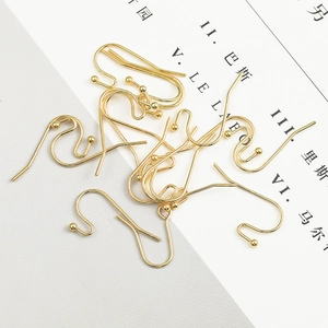 Set aus hellen 18K vergoldeten Kupfer-Ohrhaken für die handgefertigte DIY-Schmuckherstellung