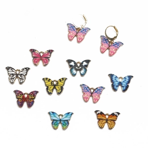 Bunte Emaille Schmetterling Anhänger Legierung Schmetterlingsanhänger Für Schmuckherstellung DIY Ohrringe Halskette Handgefertigtes Zubehör