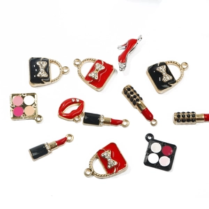 DIY Schmuckherstellung Anhänger Legierung Emaille Strass Biene Parfümflasche Lippenstift Handtasche High Heel Charms Für Ohrringe Halskette Armband DIY Zubehör