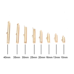 Goldene Eisen-Schiebehülsenverbinder in verschiedenen Größen von 10mm bis 40mm für Schmuck