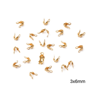 Επίχρυσοι σύνδεσμοι 18K 3x6mm τύπου καλόττας για χειροποίητα κοσμήματα και κολιέ DIY