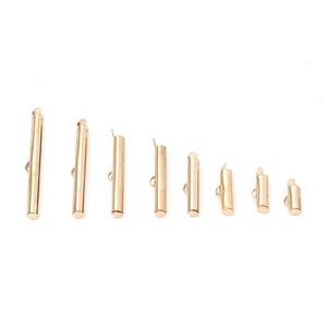 Goldene Schiebehülsen-Verschlüsse aus Eisen in acht Größen für mehrreihigen Schmuck