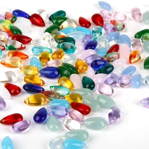 Perline colorate in vetro a goccia d'acqua per creazione di gioielli fai da te