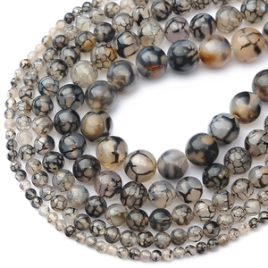 Natuurlijke zwarte drakenader agaat kralen in diverse maten voor DIY sieraden
