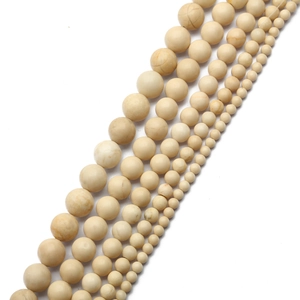 Perles en pierre naturelle blanche de tailles variées pour bracelets bijoux DIY