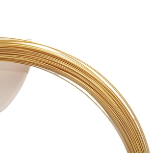Alambre de cobre bañado en oro de 18K en carrete para joyería y accesorios DIY