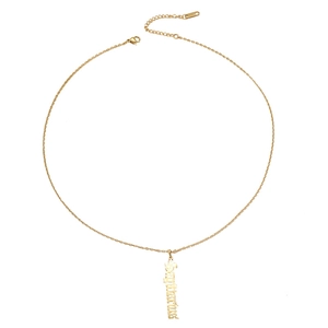 Elegante goldene Schütze Sternzeichen Halskette aus poliertem Titanstahl für Damen